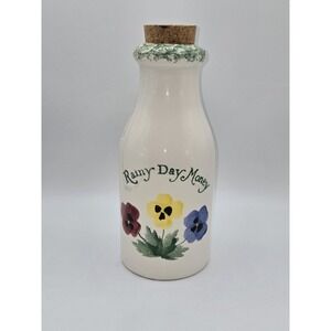 Vintage‎ Crock Shop Santa Ana CA Stoneware Coin Bank Bottle Jug Green Drip Glaze